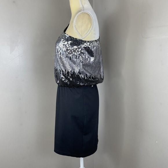 Friends Women One Should Sequin Black Dress Sz M - Picture 4 of 15